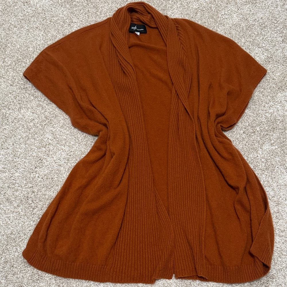 NAADAM Women's Rust Poncho 100% cashmere